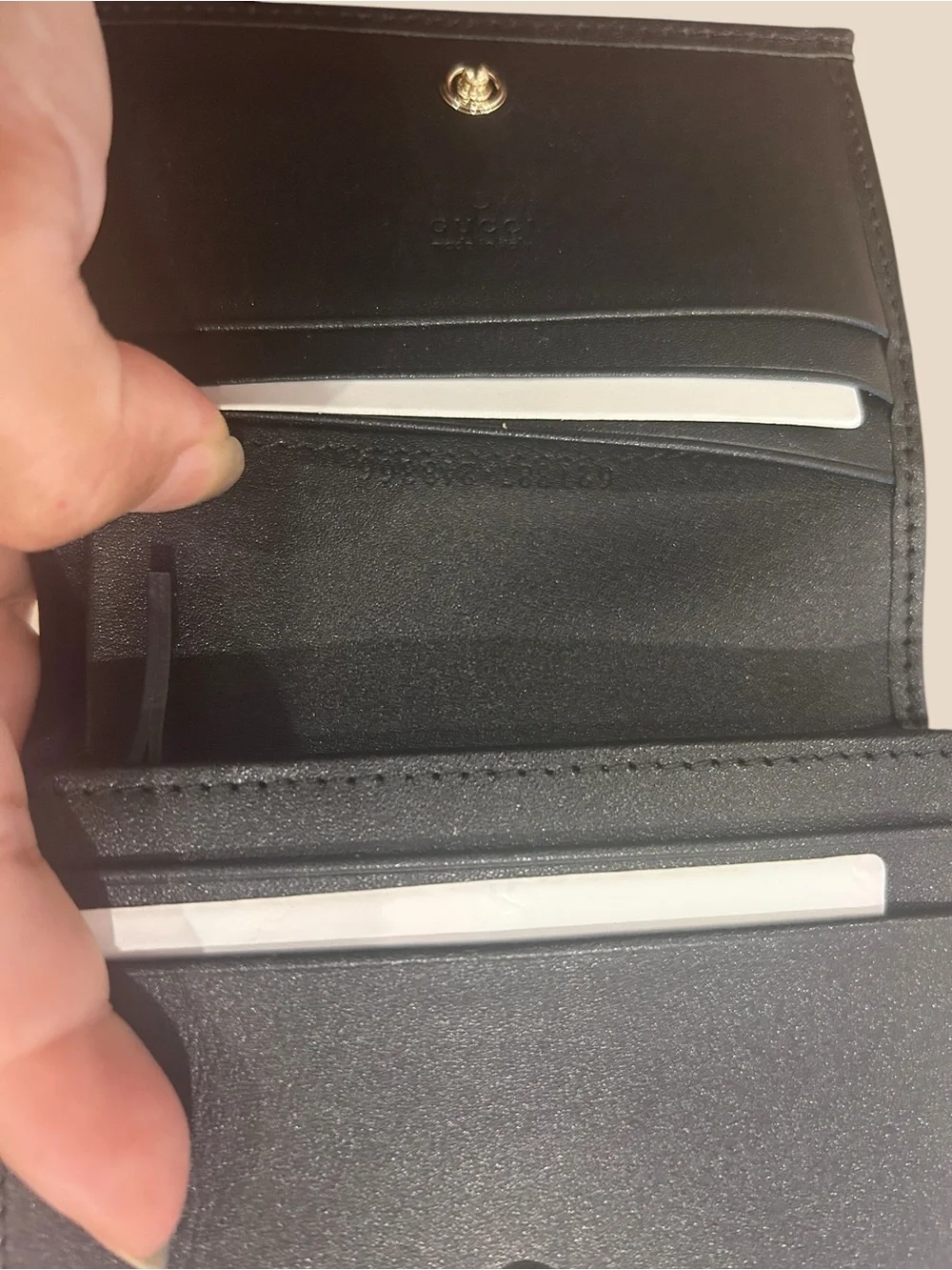 Gucci GG Supreme Horsebit Card Case and Wallet in Beige and Black - Picture 3 of 8